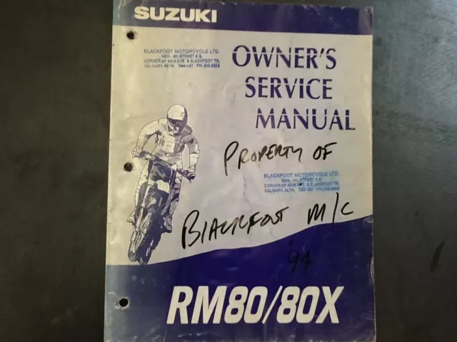 Suzuki RM80/80X 1994 Service Manual 9011-02B28-01A