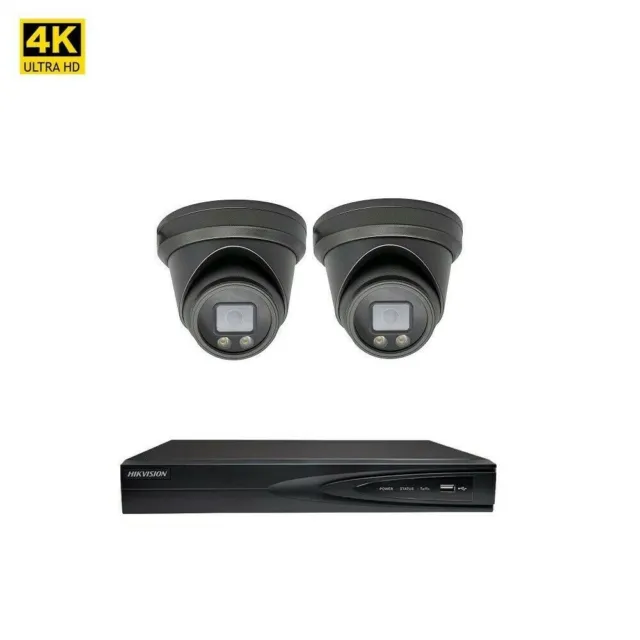 Caméras Dôme 2x8MP VAI2385HK + Enregistreur Hikvision 7604NI + Kit Câble...