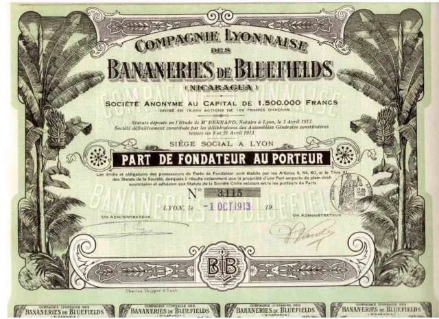 Bananeries de Bluefields  ( Nicaragua ) Lyon 1913