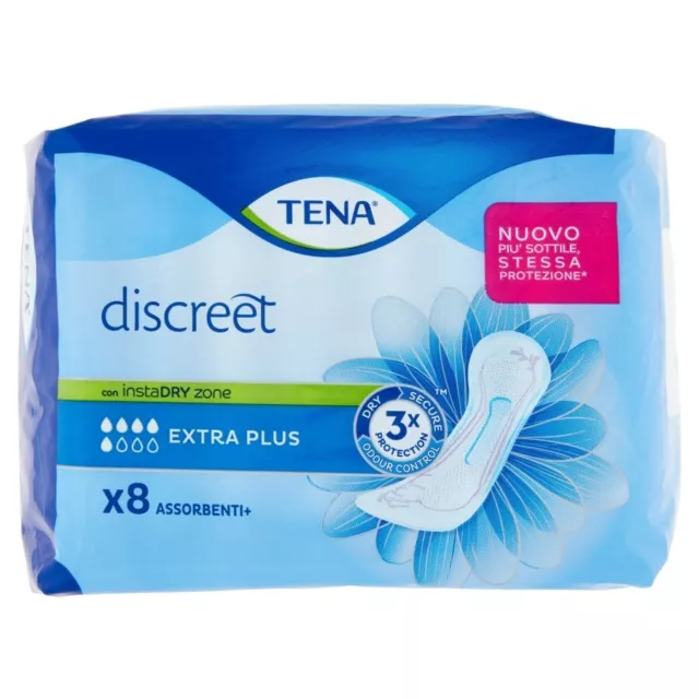 6x Tena X Incontinence Lady Discreet Extra Plus 8 Pièces 5 Gocc