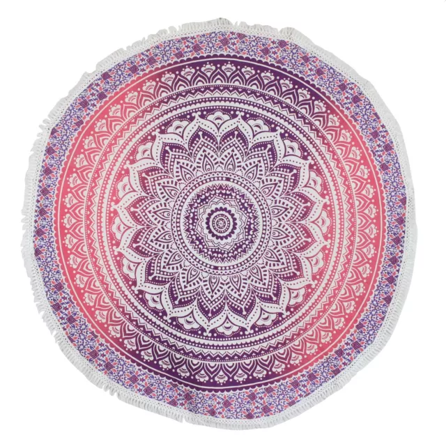 Meditationsdecke Tagesdecke runde Tischdecke Mandala Muster 01 133cm