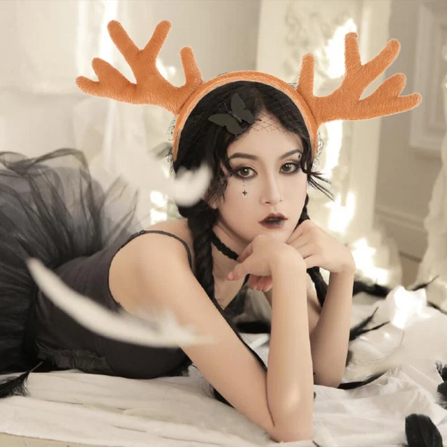 Coiffe Enchantée Avec Cornes, Coiffure Florale En Bois De Cerf Nature, Costume Des Bois Cornes Avec Fleurs Forêt Verte Casque D'Halloween - France