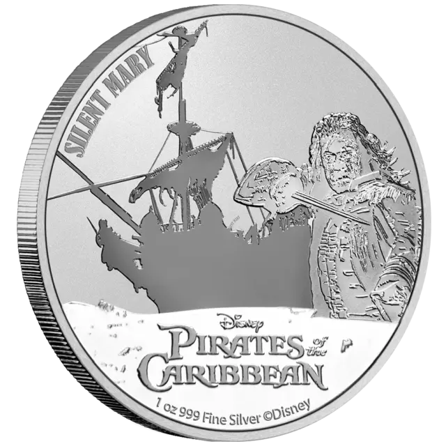 2022 Niue Disney Pirates of the Caribbean SILENT MARY 1 oz Silver Coin