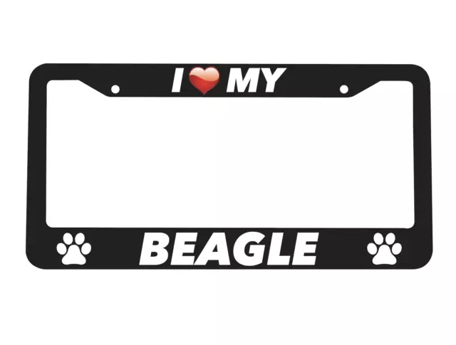 I Love My Beagle Dog Puppy Doggy Perro Canine K9 License Plate Frame NEW