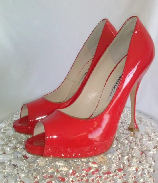 Bnwob Brian Atwood Collection Classic Red Pumps Sz 36 (6Us)