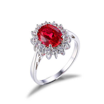 2.48 Ct Natural Diamond Ruby Gemstone Rings Solid 14kt White Gold Ring Offer