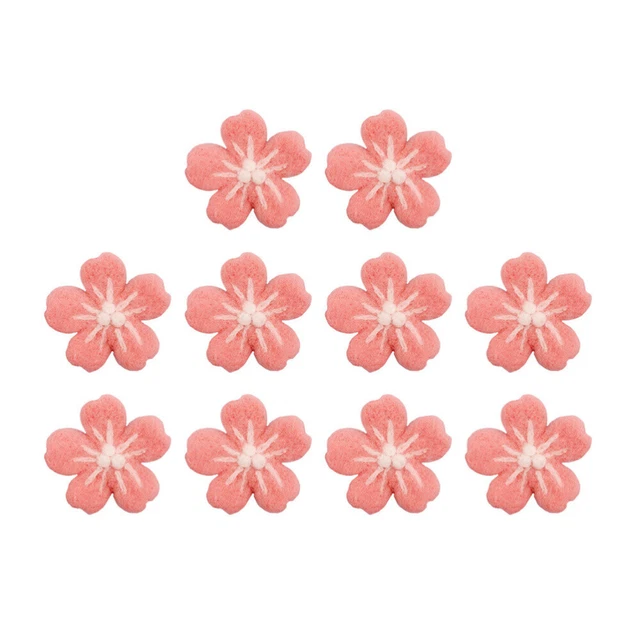 10 Pz Accessori Abbigliamento Lana Feltro Toppa Decorativa Fiore