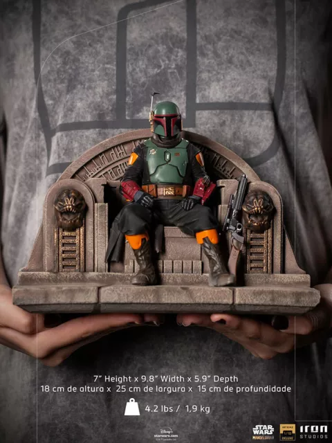 Star Wars The Mandalorian Boba Fett on Throne Deluxe 1:10 Iron Studios Sideshow