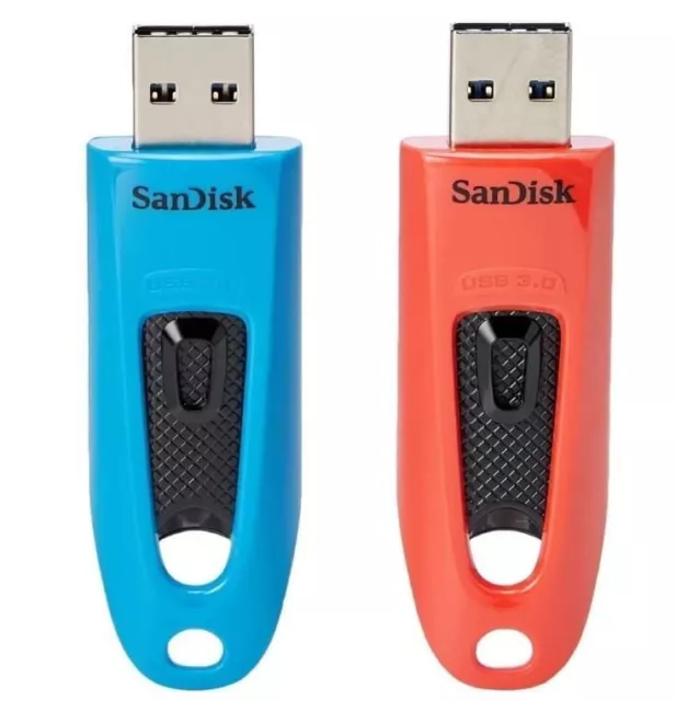 SanDisk Ultra lecteur USB flash 64 Go USB Type-A 3.2 Gen 1 (3.1 Gen 1) Bleu, Ro
