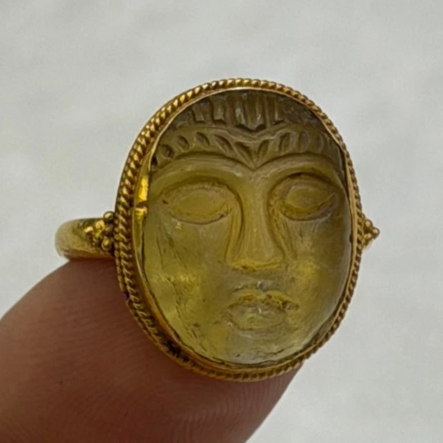 Bague Romaine Ancienne En Or Haut Carats - Représentation Animal - Pièce Originale Pré-1800