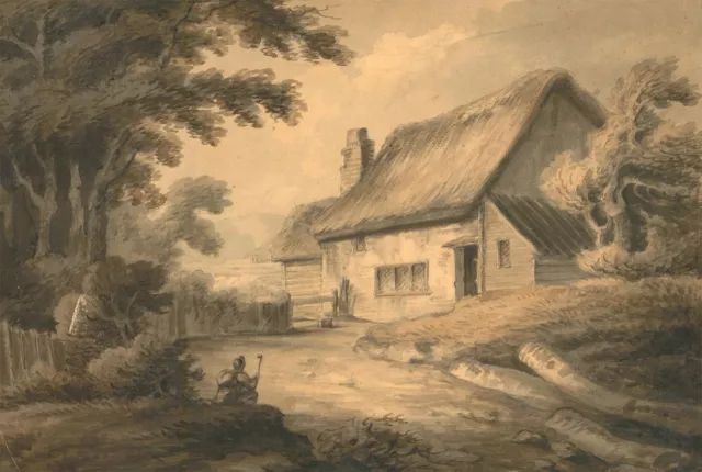 Mid 19th Century Watercolour - Cottage in the Woods