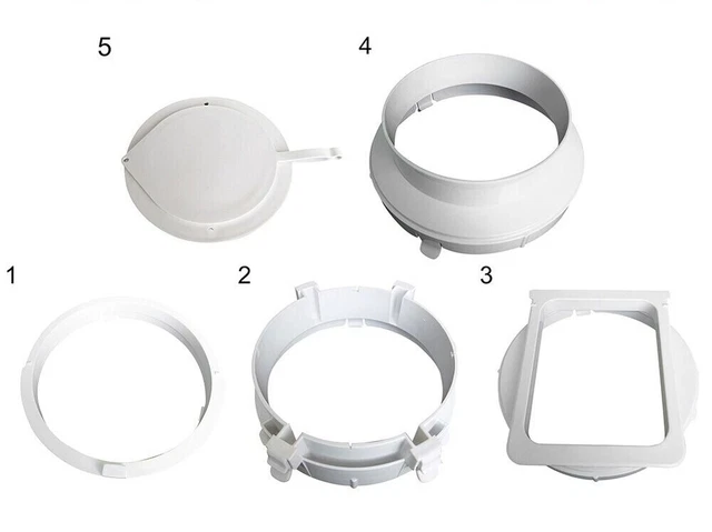 5-Types Exhaust-Hose For Portable Air Conditioner AC Vent Adapter Connector Set