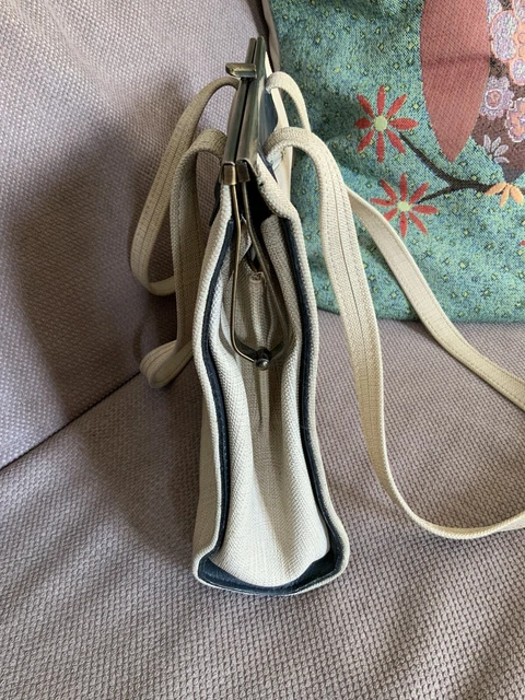 Sac à Main Bandoulière Vintage Texier Bleu Synthétique — Authentique, Occasion, Style Rétro Années 70-80