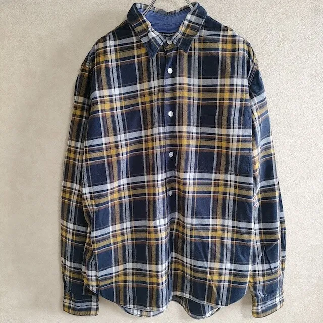 COMME des GARCONS HOMME Check Pattern Cotton Pocket  Flannel Shirt  4-0115M△