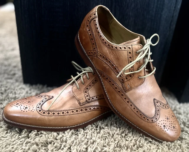 COLE HAAN AIR Giraldo Mens 12M Brown Leather Sneakers  display picture 1