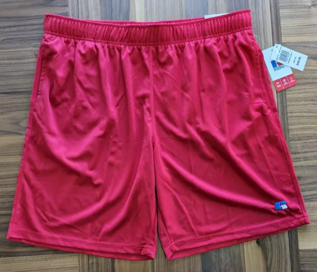 RUSSELL ATHLETIC MESH Performance Shorts in Red Coast Size 2XL $15.00 ...