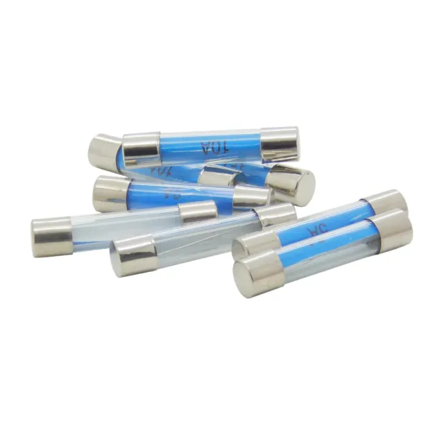 Glass Fuses 30mm Fast Blow Tube 1A 2A 5A 10A 15A 20A 30A 35A Various pack sizes