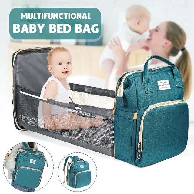 Foldable 3 in 1 Diaper Backpack Baby Bed Bassinet Portable Crib for Travel/Sleep