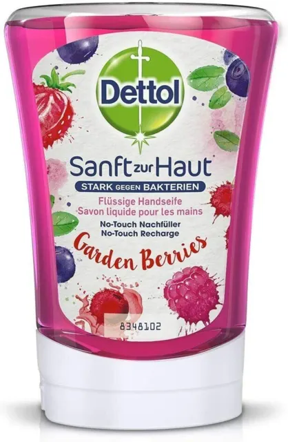 Relleno de jabones Dettol Garden Berries frutas del bosque sin tacto 250 ml
