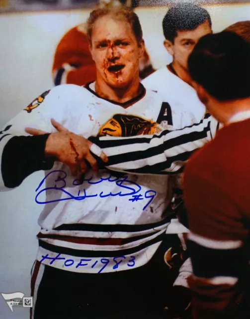 Chicago Blackhawks Bobby Hull Signed 8 x 10 Photo w/ HOF '83 - Fanatics Holo