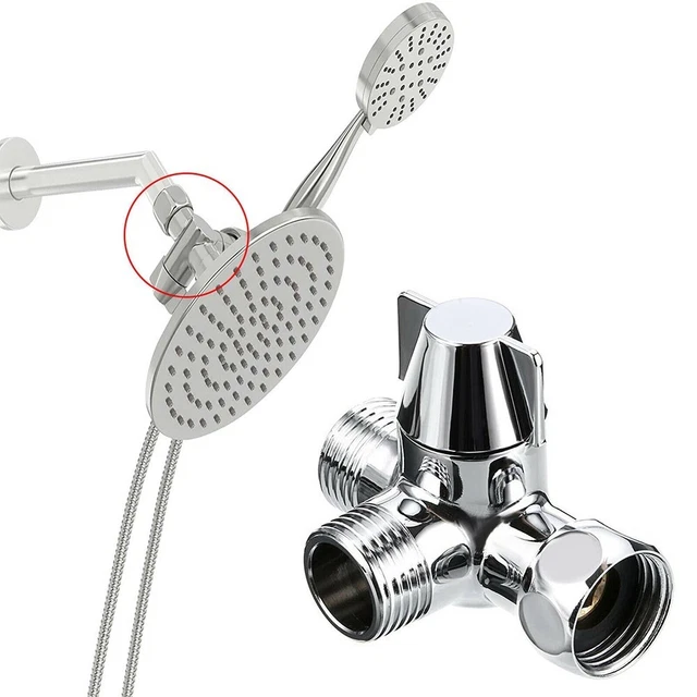 Shower Diverter Valve Brass Electroplating Faucet Diverter Spool 1/2inch