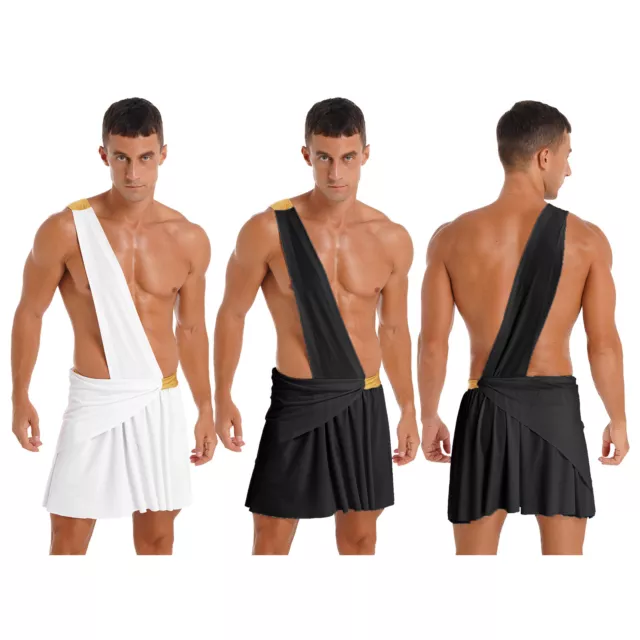 Déguisements de Dieu Grec Homme Costume de Toga Romain pour Le Cosplay Carnaval