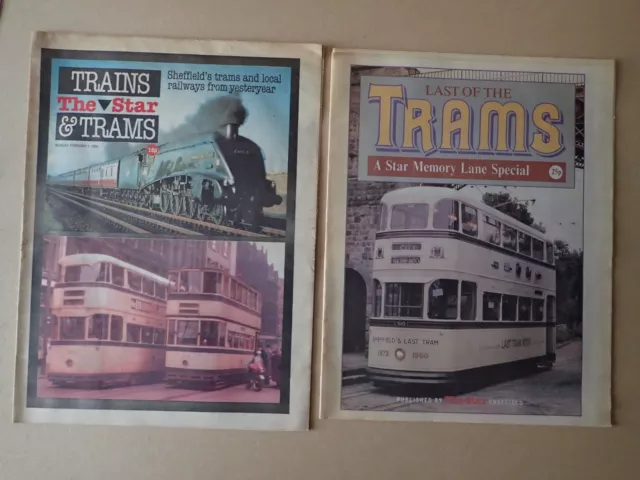 VINTAGE NEWSPAPER SHEFFIELD STAR Tram Train 1988 & 1990 SPECIAL (ST43)