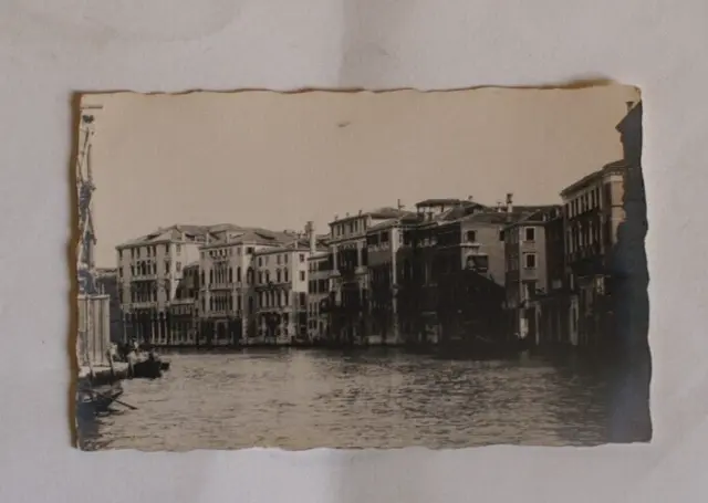 Ll657-Venezia Foto Anni '30  Di Case Affacciate Su Un Grande Canale