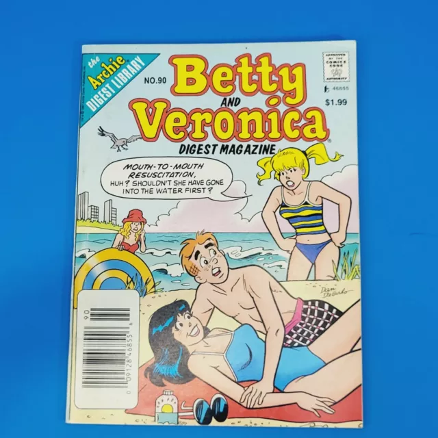 Betty and Veronica Digest Magazine #90 Archie Library Comics Swimsuit Cover 1997