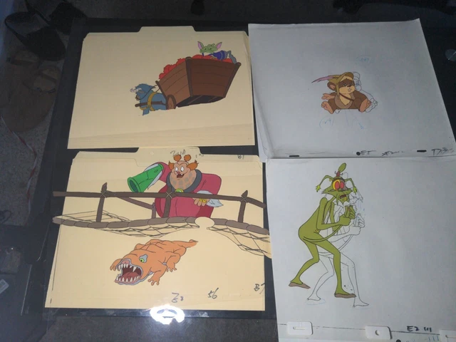 EWOKS animation cels BACKGROUND production art  Star Wars Action Figures  I8