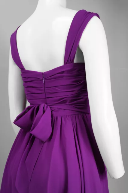 Ivy & Blu Ruched Bodice Party Dress w/ Sash Size 12 Violet Purple NWT $168 2