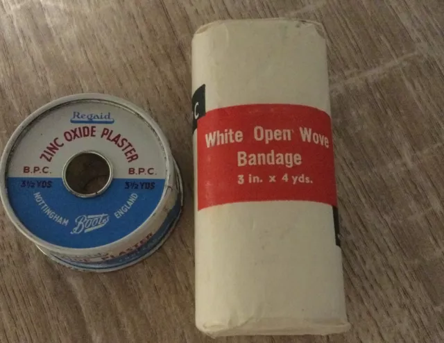 Vintage Zinc Oxide Plaster & Bandage. Boots 3