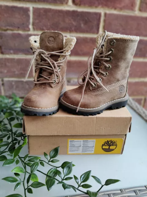 TIMBERLAND KIDS BOYS GIRLS 18801 tuape grey cream real genuine leather Boots 24.50 PicClick UK
