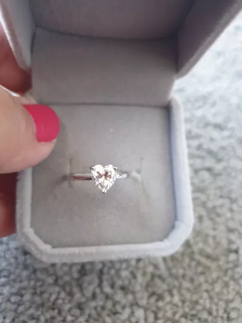 14k White Gold Moissanite Ring