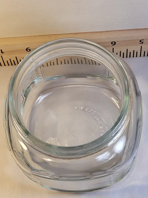 vintage glass hoosier jar no lid 4