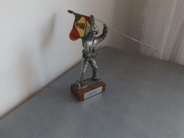 CHASSEURS A CHEVAL 6e Régiment ETENDARD 1815 - objet Etains du Prince