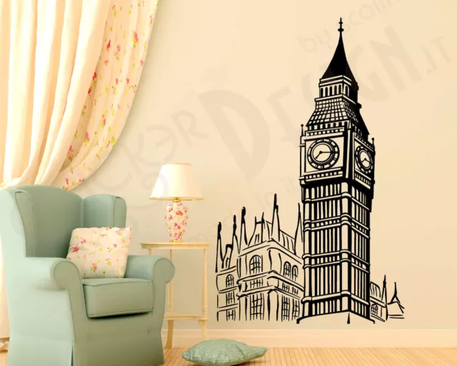 Adesivi Murali Big Ben Londra  Wall Stickers Sticker Adesivo Murale  Clock Tower