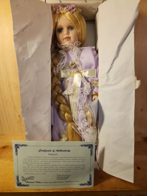 Duck House Rapunzel, Heirloom Dolls, Porcelain, Limited Ed., Cert Of Auth., NFRB