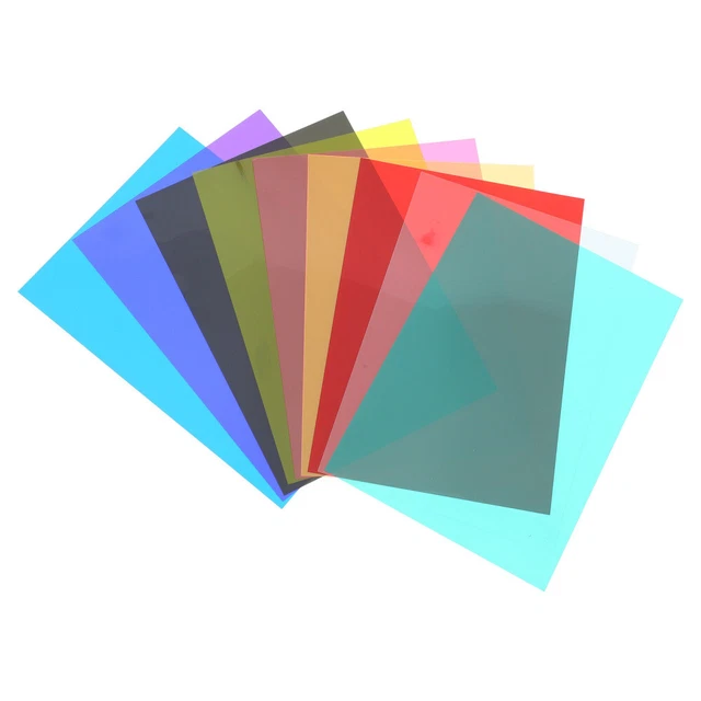 22 Feuilles Filtres Gel Couleur 11 Teintes – Films Correcteurs Pour Flash, Éclairage Studio Photo Vidéo 29,7x21cm