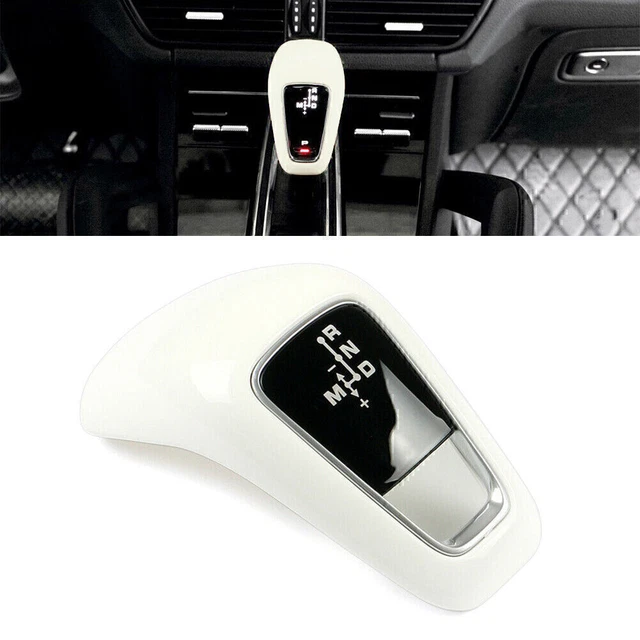 1 Pz Coperchio Manopola Cambio ABS Bianco Finitura Per Porsche Cayenne 2018-2021 Nuovo