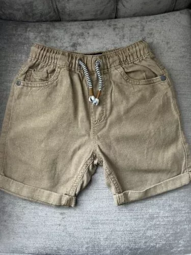 Next Tan Linen Boys Shorts 4-5 years old - Used but in pristine Condition