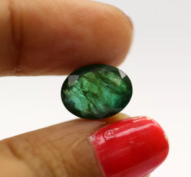 100% Natural Loose Emerald Dark Green Color Oval Cut 12 x 9 mm Gemstone 4.38 Ct 2