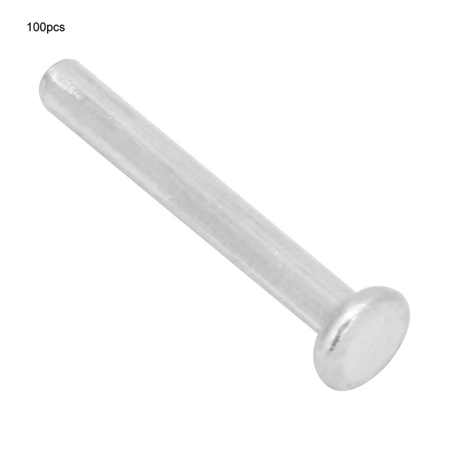 (M2.5 * 18)100pz M2.5 Rivetti Testa Piatta Rivetti Alluminio Contrassuntati Solidi