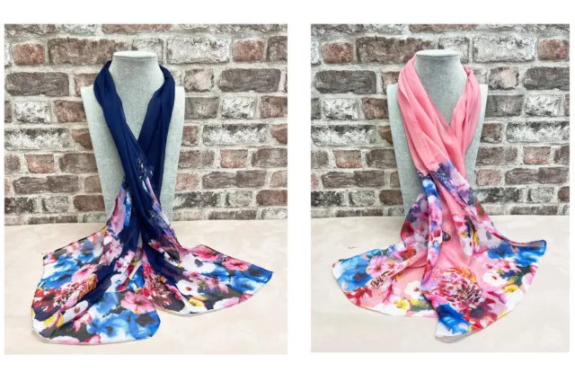 CHIFFON SCARF, NAVY, NECK SCARF, SOFT, PARTY, SOFT FEEL code 829