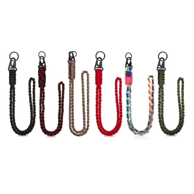 Anti-lost Lanyard Climb Keychain Survival Tool with Carabiner Hook Cord Backpack