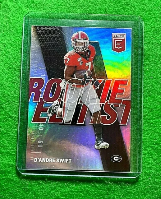 D'andre Swift Prizm Rookie Elitist Card Detroit Lions 2020 Panini Donruss Elite