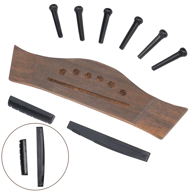 CHEVALET DE GUITARE palissandre modèle Archtop avec accastillage doré
