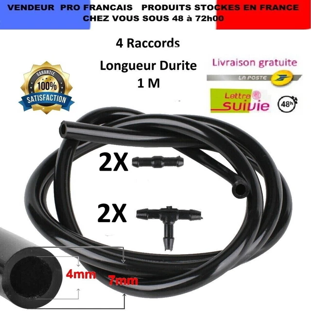 Lot De 16 Raccords Lave Glace 4mm Universels - 8 Droits Et 8 Coudés - Neuf