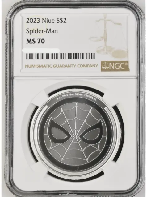 2023 Niue Marvel Spider-Man 1oz Silver Coin NGC MS 70