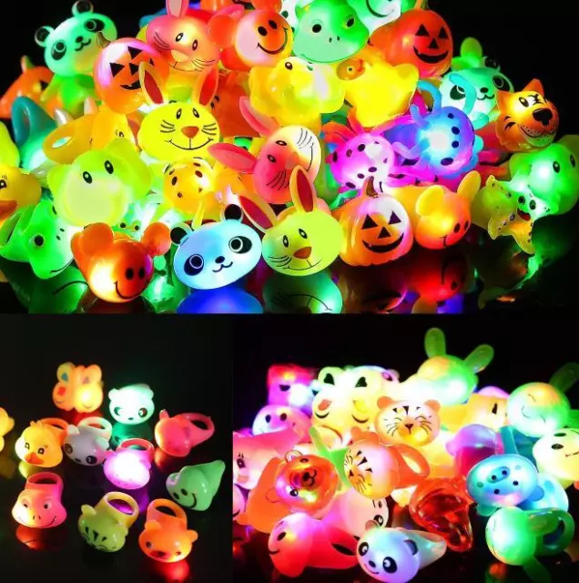 2023 NEW Led Light Up Flashing Finger Rings Glow Rings Party Favors Kids Toys